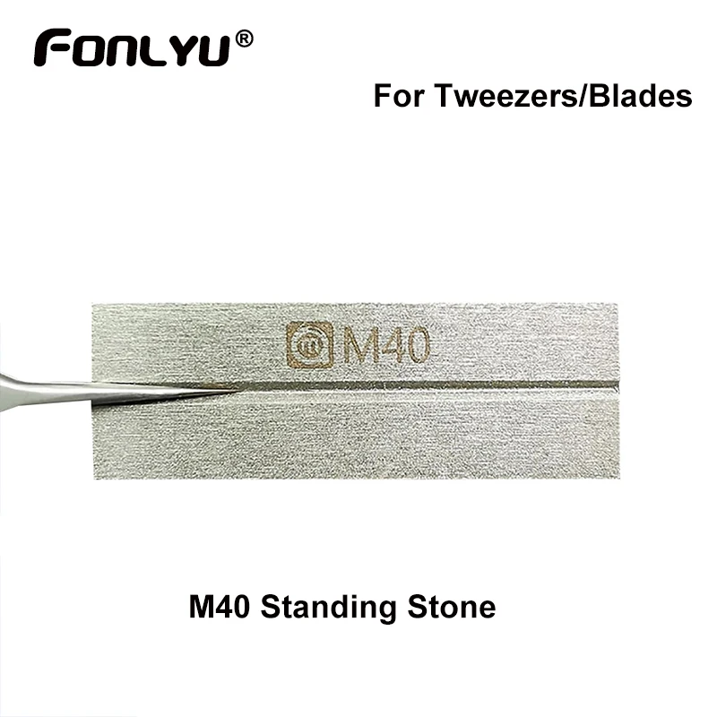 Amaoe M40 Grindstone Used For Correction Tweezers Soldering iron Tip Grinding Blade Gold Steel Whetstone Phone Repair tool Sets