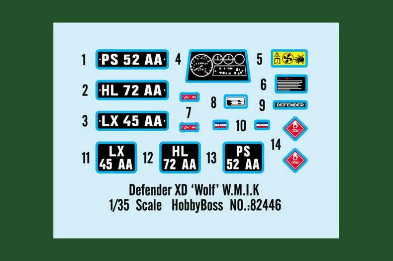 Hobbyboss Model 82446 1/35 Deffender Xd Wolf W.M.I.K. Verkenning Auto Model Kit