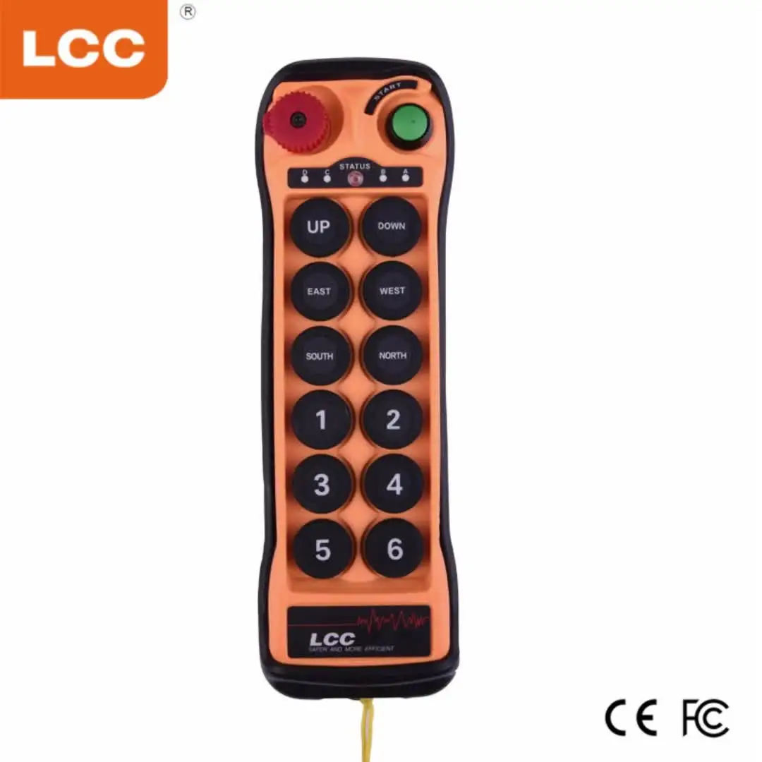 LCC Q1200 12 buttons single speed F24-12S industrial crane wireless remote control for winch