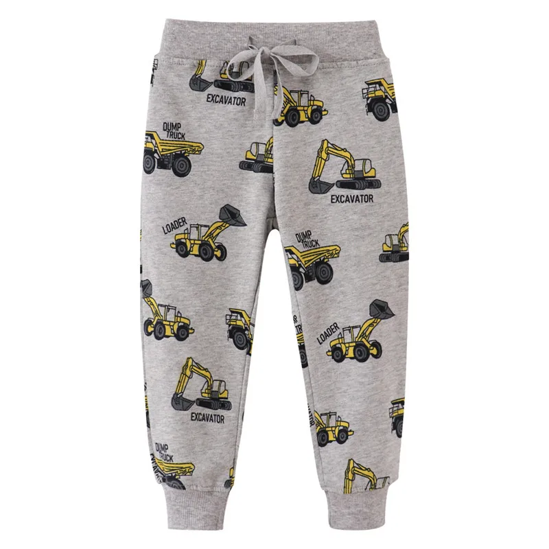 

Zeebread New Arrival Children's Trousers Excavator Print Cartoon Autumn Spring Sweatpants Boys Full Length Clothes Kids Pants