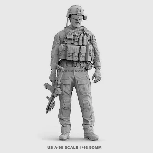 1/16 Resin Soldier Figure Kits U.S. Navy SEALs Resin Soldiers  Colorless And Self-assembled A-99