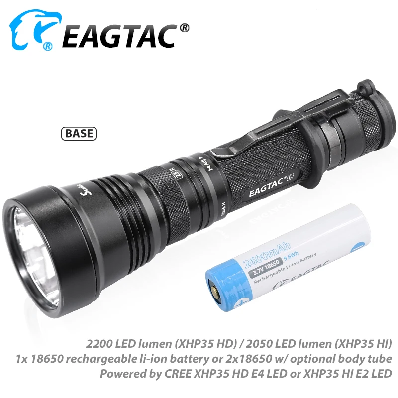 EAGTAC S25L-R SFT 40 LED USB Rechargeable Flashlight 18650 Multi Modes Strobe Tactical Torch Hunting Duty Light Law enforment