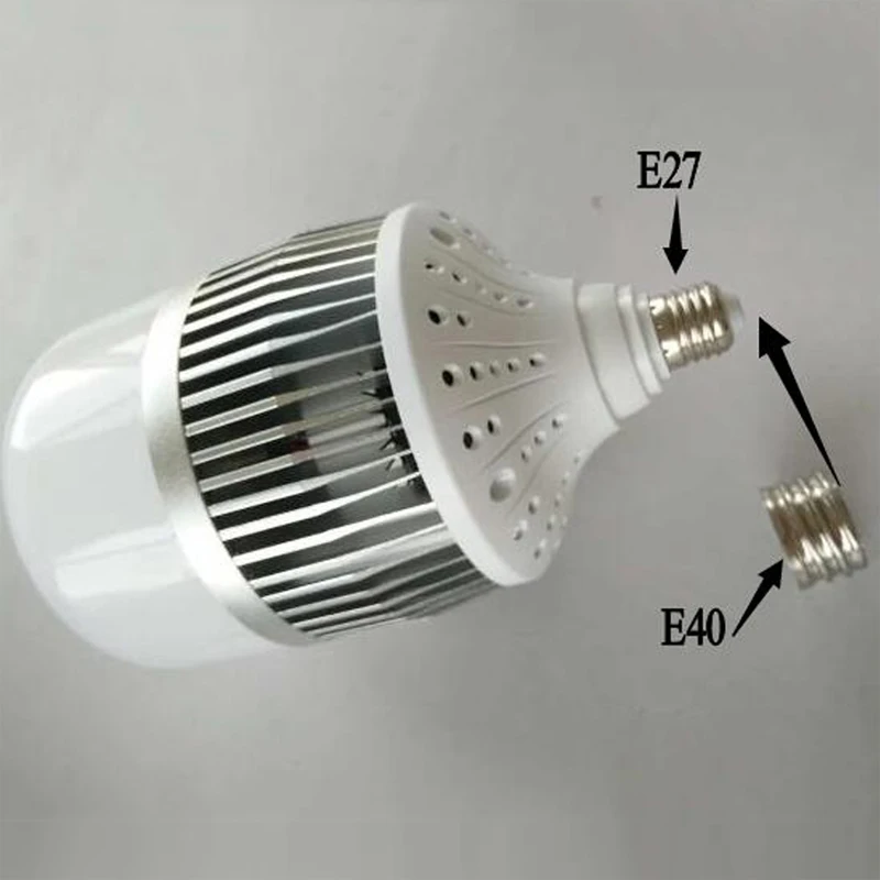 Convertitore tappo lampada cromato 10 pezzi convertitore adattatore portalampada E27 a E40 portalampada (portalampada E40)