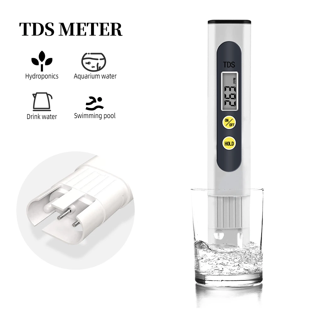 10pcs/lot Portable Pen Digital TDS meter Water tester Filter Measuring Water Quality Purity Tester the white color 30%OFF