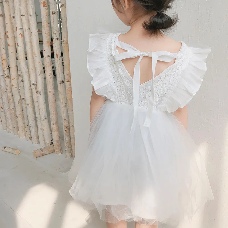 MILANCEL  summer girls dress lace dress for girls backless girls party dress elegant girls clothes