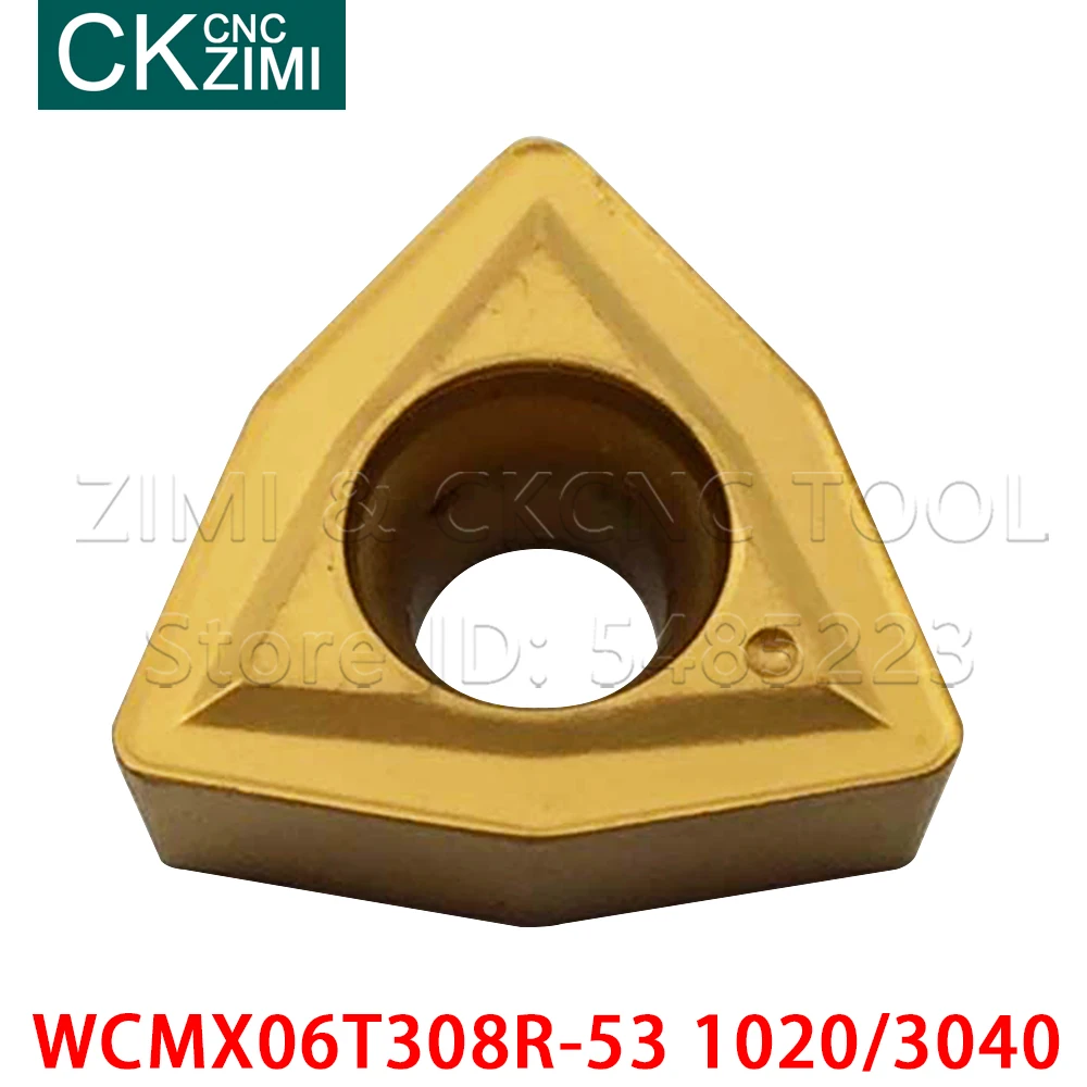 WCMX06T308R-53 1020 3040 WCMX06T308R BP010 CNC CarbideใบมีดWCMX 06T308เจาะเครื่องกลึงคาร์ไบด์แทรกUเจาะใบมีด