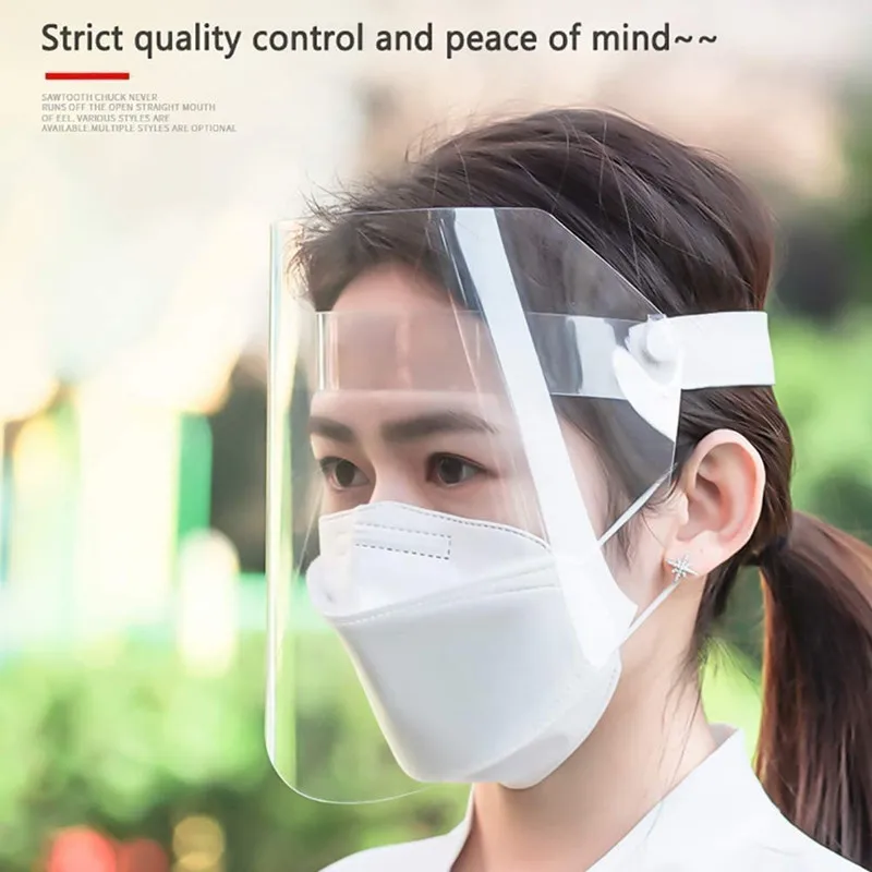 Protective Transparent Safety Face Shields Kitchen Anti-Oil Onion Splash Full Mask Face Protection Screen Reusable Cooking Tools