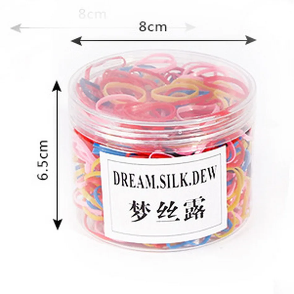 2000/1000pc /pack Girl Disposable Transparent Silicone Rubber Bands For Hair baby Elastic White Scrunchie Hair Rope Gum Headwear