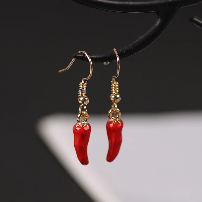 Cute Red Pepper Earrings Pendientes Female Jewellery Ethnic Style Girl Appearance Thin Face Fashion New Female Jewelry Gift Sale