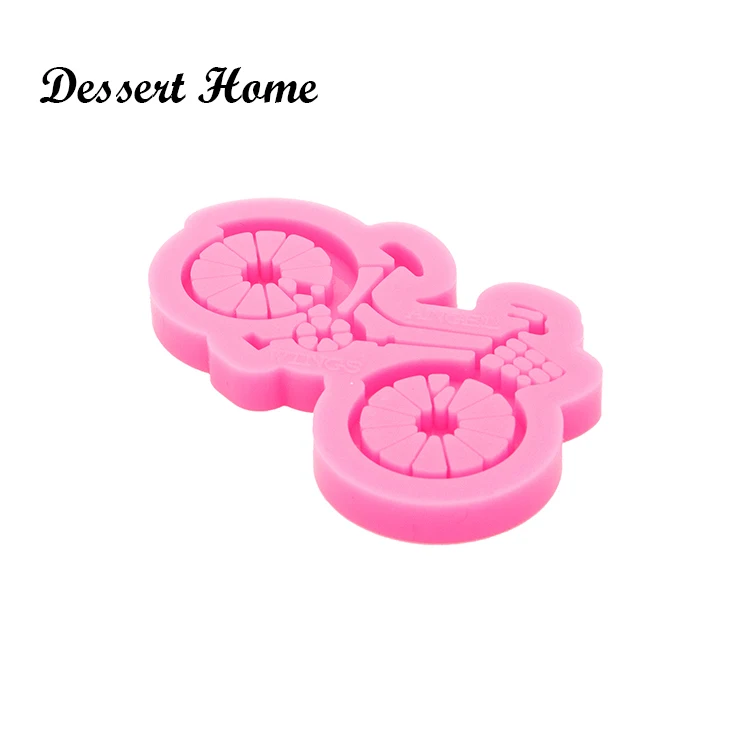 DY0556 Glossy Resin Bicycle Molds, Mold for Keychain , Silicone Molds DIY Epoxy Jewellery Making, Motorcycle Clay Molds