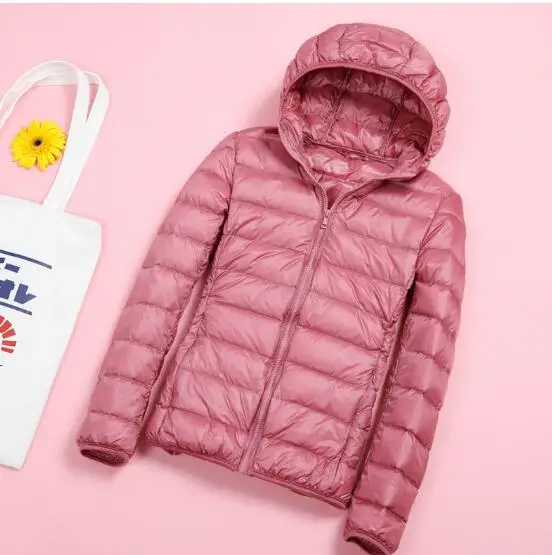 Doudoune à capuche pour femme, manteau ultra mince, 90% duvet de canard, grande taille, résistant, Portable, chaud, hiver