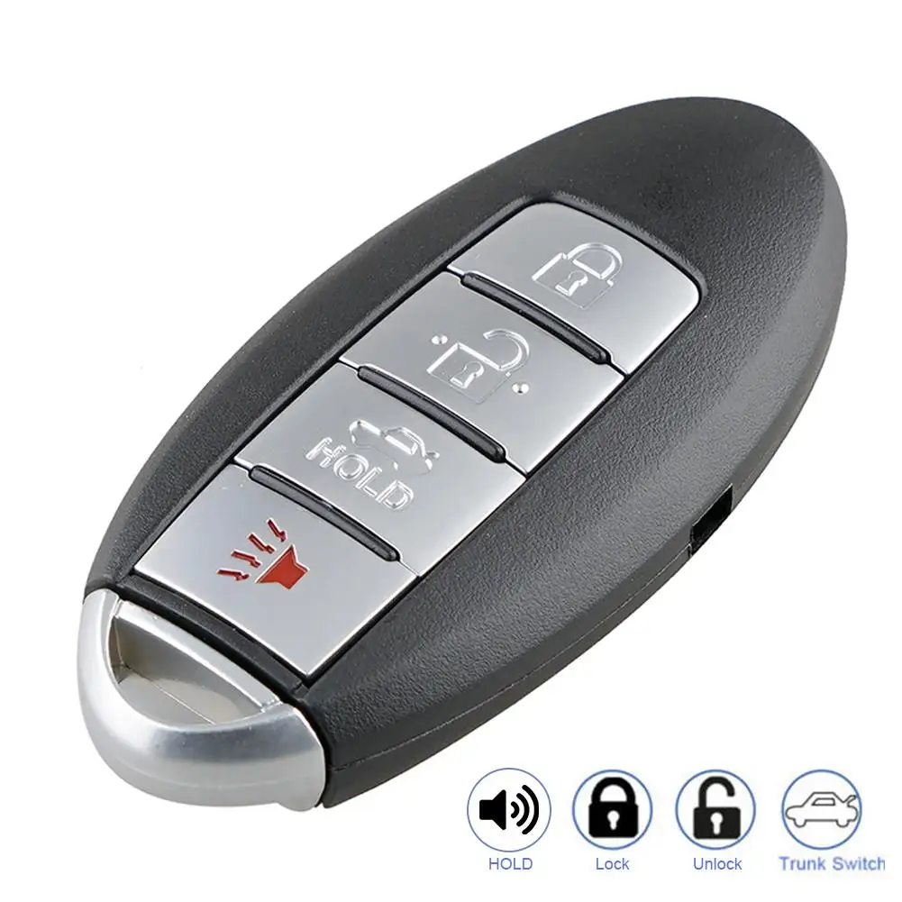 

New Smart Remote Key Keyless For Nissan Maxima Altima Versa Murano 370Z G35 G37 G25 Q60 QX70 FX37 Auto 4 Buttons Remote Key Case