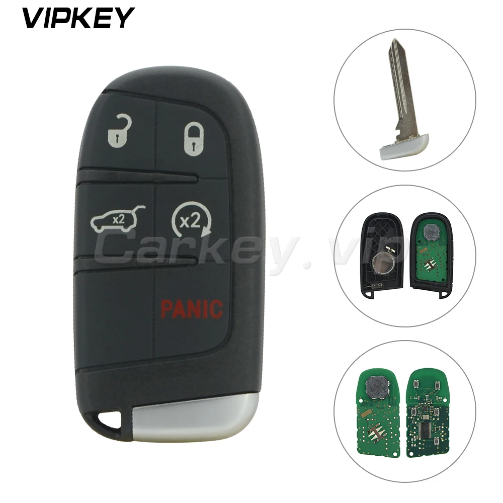 Remotekey 5pcs For Jeep Grand Cherokee 2014 2015 5 Button 434MHz M3N-40821302 Smart Car Key