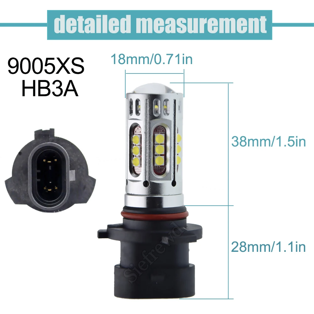 Pair 9005XS HB3A 9006XS HB4A 25SMD Car Auto Led HeadLight Bulb Head Light Fog Daytime Driving Lamps 12V 24V White 6000K