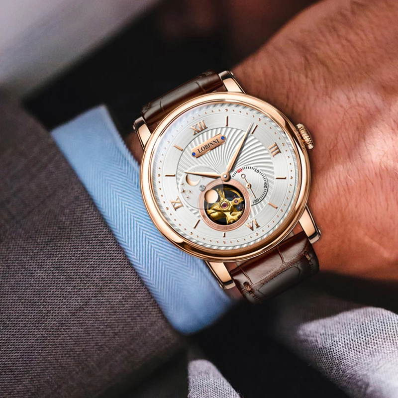 LOBINNI Luxury Men Automatic Mechanical Men's Watches MIYOTA Movement Watch Sapphire Glass Waterproof Men Watch