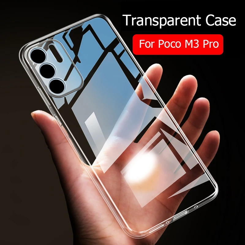 For Xiaomi Poco M3 Pro 5G Case Simple Slim Soft TPU Transaprent Clear Phone Case For Poco M3 PocoM3 Pro 5G Cover