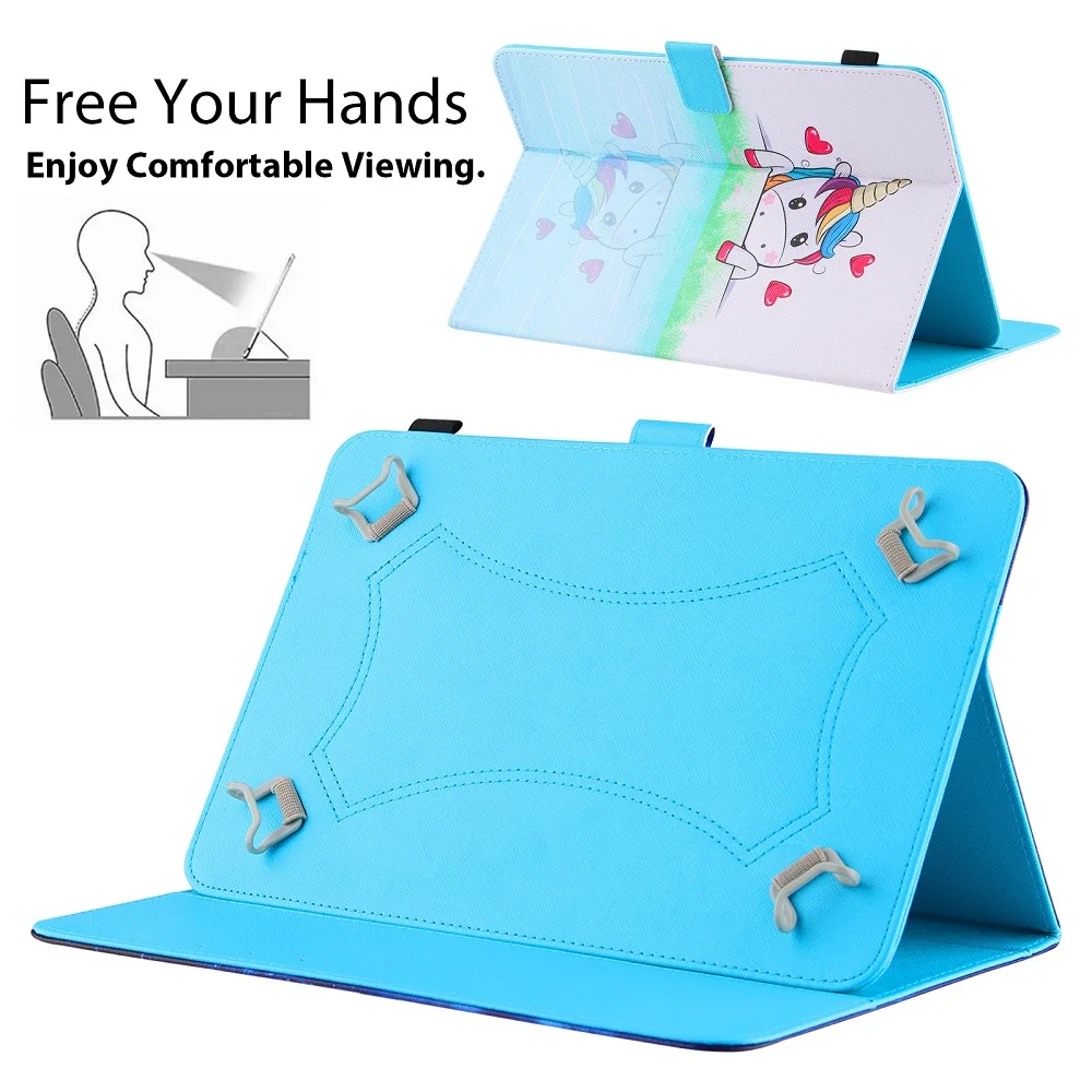 Capa flip de couro para tablet, capa protetora de 6.5-10.5 polegadas com suporte de celular para tablet de 7 polegadas, 8 polegadas, 10 polegadas, para tablet, samsung e etc