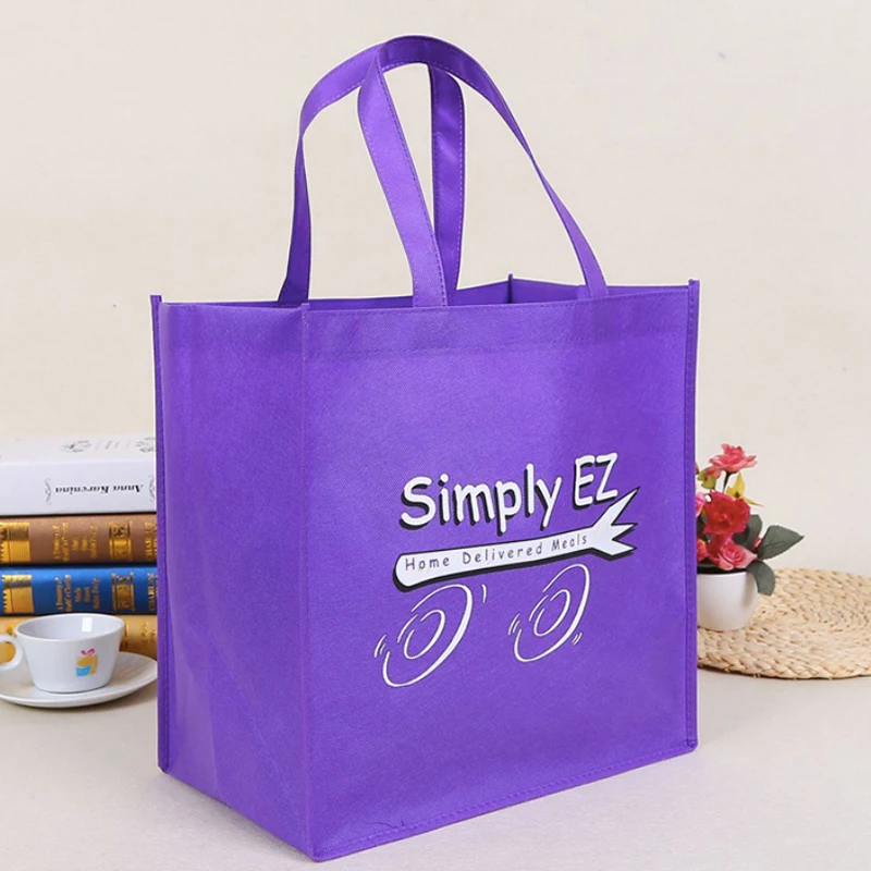 500pcs/lot Wholesale 35x35x12cm Reusable Non Woven Shopping Bags With Logo Promotional Gifts Customize Logo Eco Tote Bags