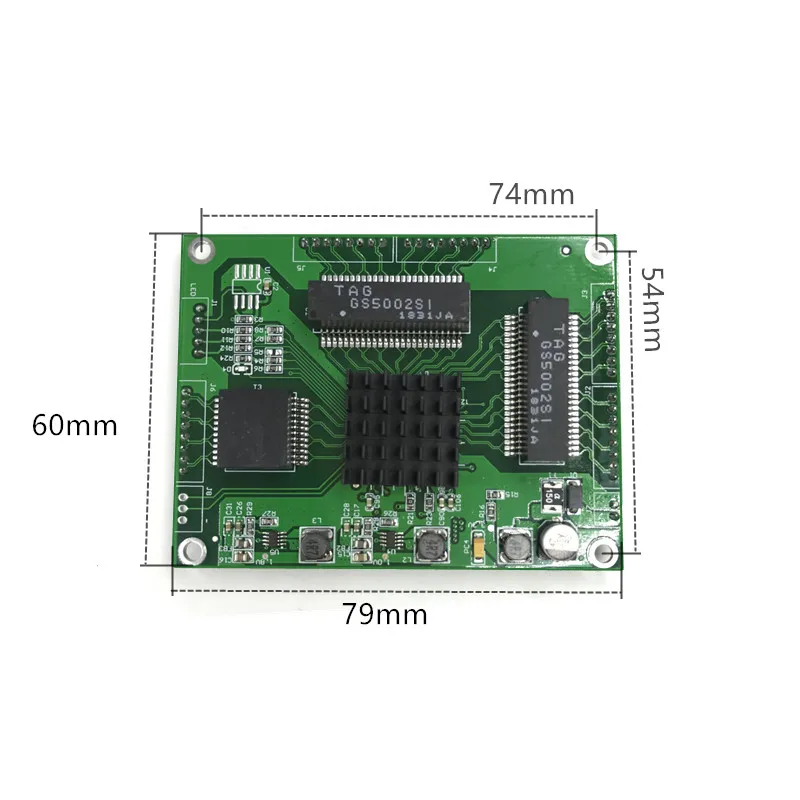 Mini interruptor Gigabit completo de Puerto 3/4/5 de grado Industrial para convertir, equipo de 10/100/1000Mbps, módulo de red de interruptor de caja baja