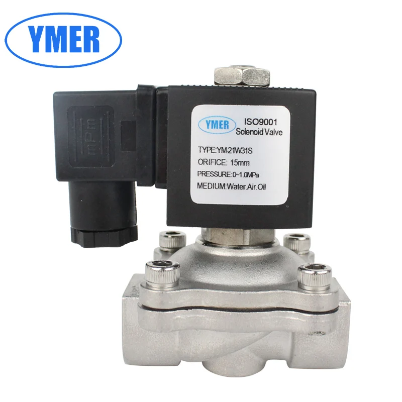 Wholesale 1/2inch DN15 3/4inch DN20 1inch DN25 Stainless Steel Normally closed  AC220V DC24V solenoid valve For Water