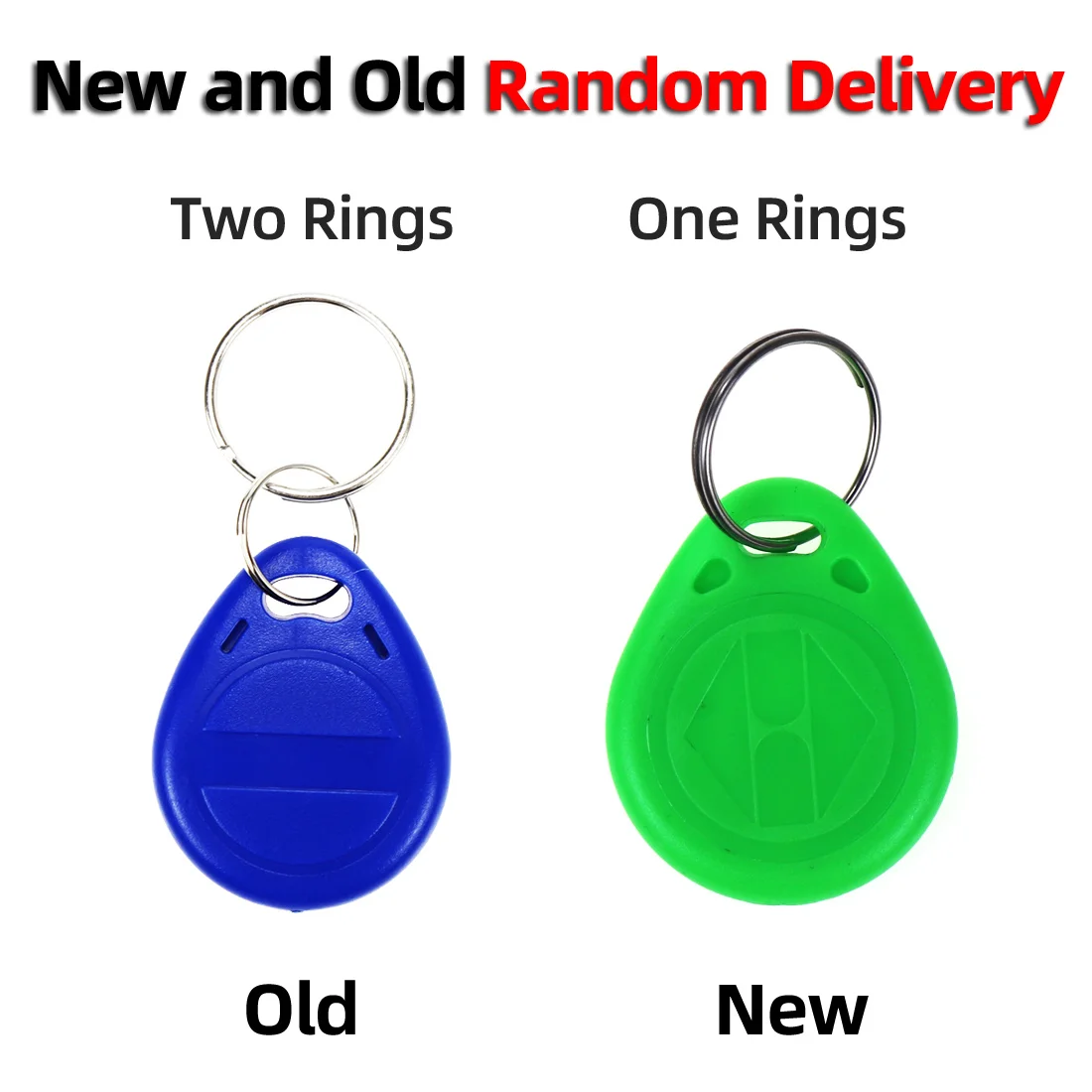 Go-regravável RFID Key Fobs, Duplicate Tag, ID de proximidade, Token Ring, Cópia em branco, gravável, reescrever, ID, EM4305, T5577, 125kHz, 100pcs