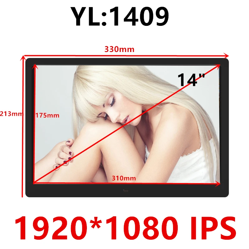 15-дюймовая IPS-подсветка HD 1920*1080 полнофункциональная цифровая фоторамка электронный альбом цифровая фотография Музыка Видео подарок ребенку