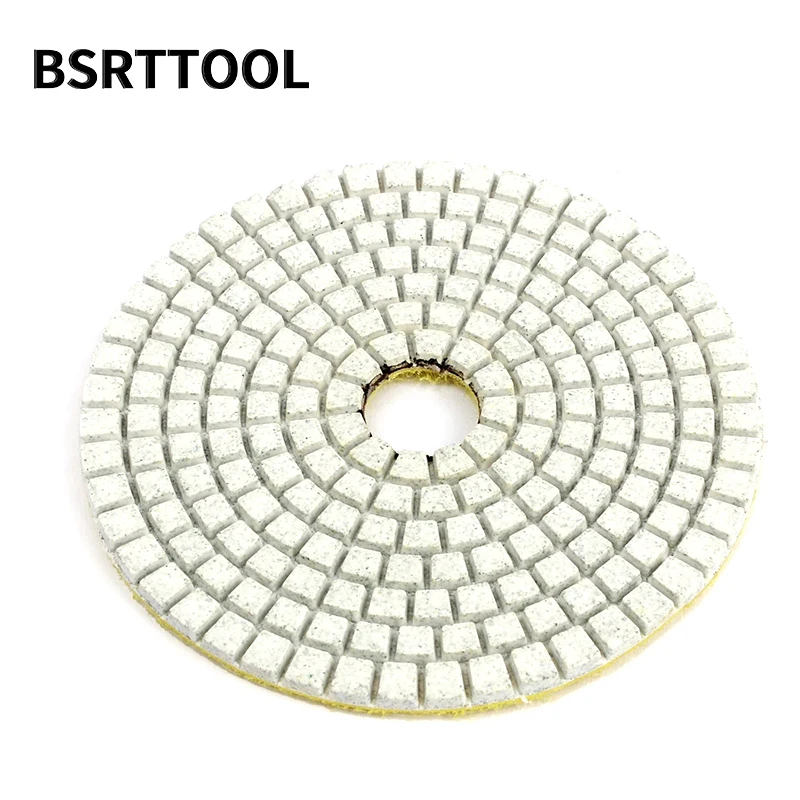 BSRTTOOL 1 Piece 4 Inch 100mm Diamond Polishing Pad For Stone Concrete Granite Tools Grinding Disc