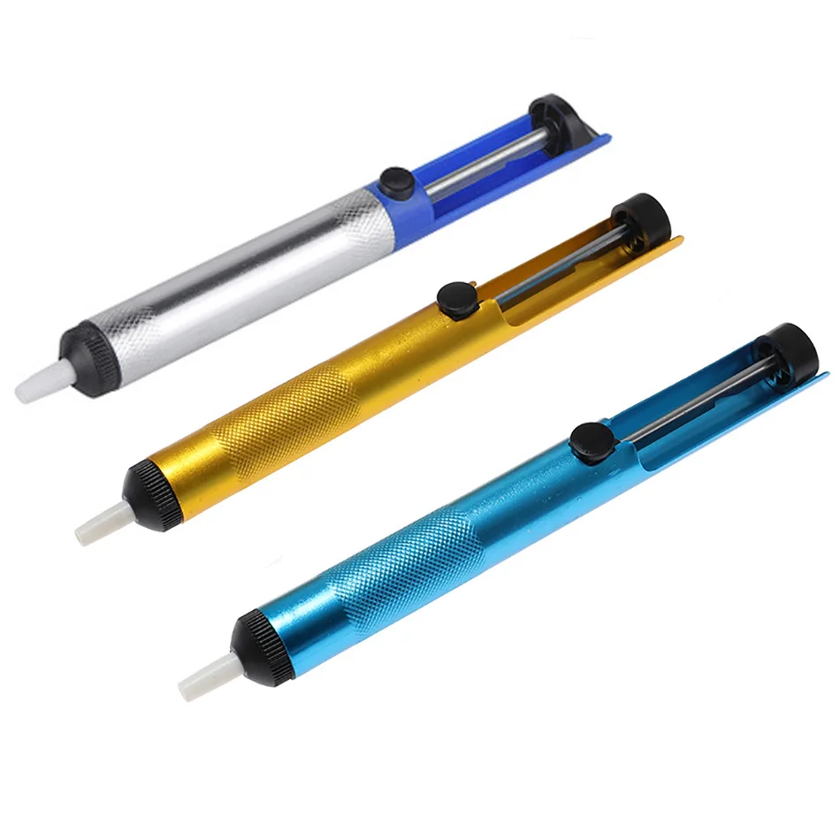 1pcs Tin Sucker Aluminum Metal Desoldering Pump Suction Gun Pen Removal Vacuum Soldering Iron Desolder Hand Welding Tools