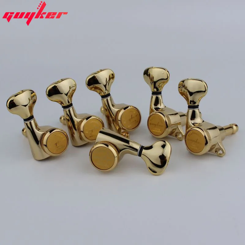 GUYKER Gold Lock String Tuners Electric Guitar Machine Heads Tuners