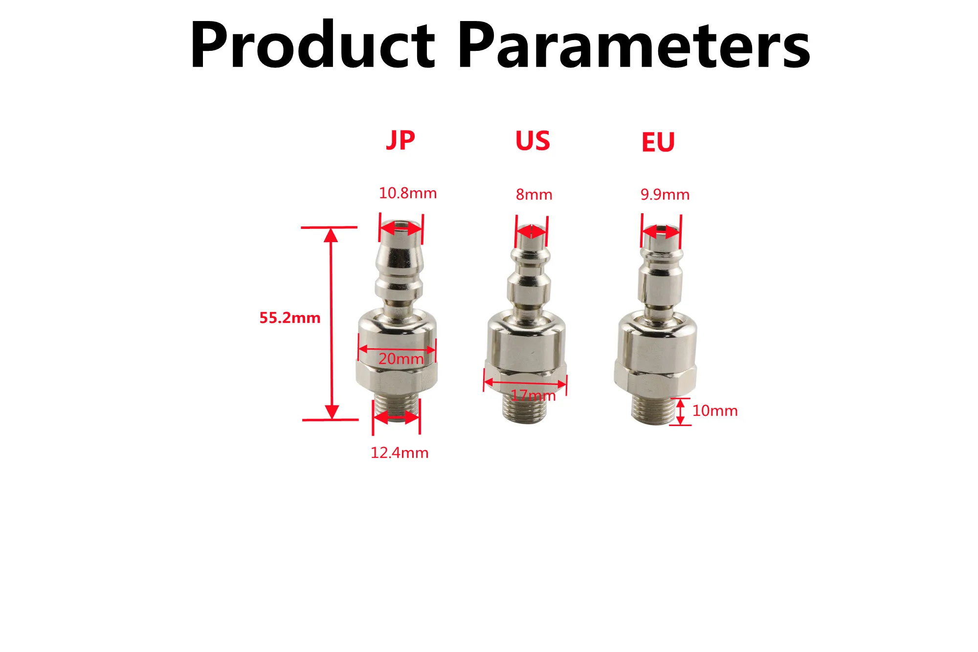HIFESON Universal Air Connector JP US EU Standard 360° Home Tools Air Plug Replacement Head Air Connector Accessories