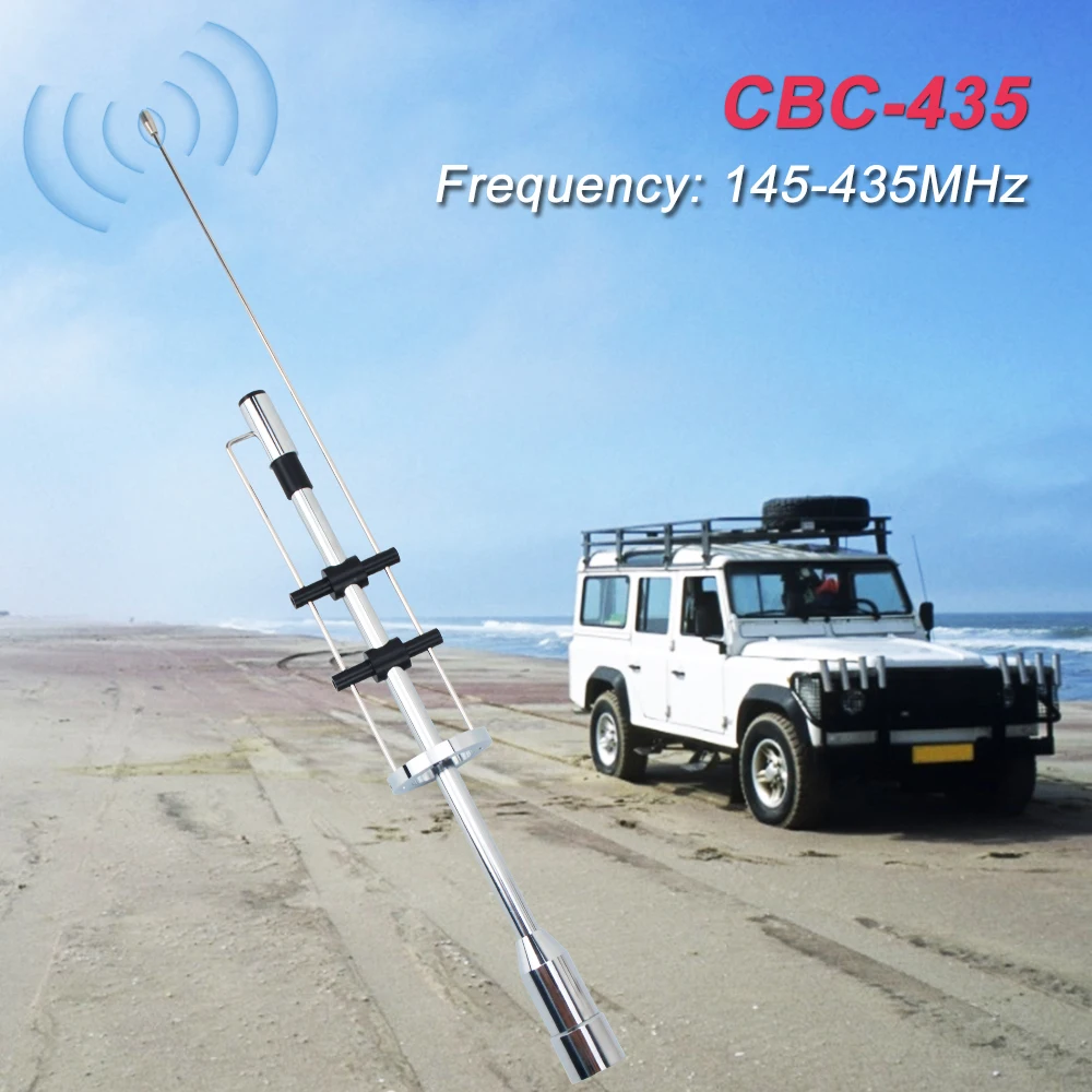 

Двухсторонняя радиоантенна CBC-435 VHF UHF 145 мГц, Мобильная Автомобильная радиоантенна 435 дБи с высоким коэффициентом усиления для мобильного радиоприемника, фоторазъем