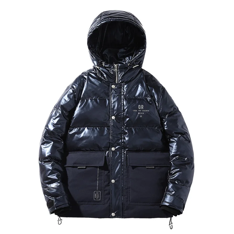 Winter Herren Weiße Ente Unten Mäntel Mit Kapuze Short Solide Puffer Jacken Männlichen Dicke Warme Hip Hop Streetwear für Männer Parkas JK-914