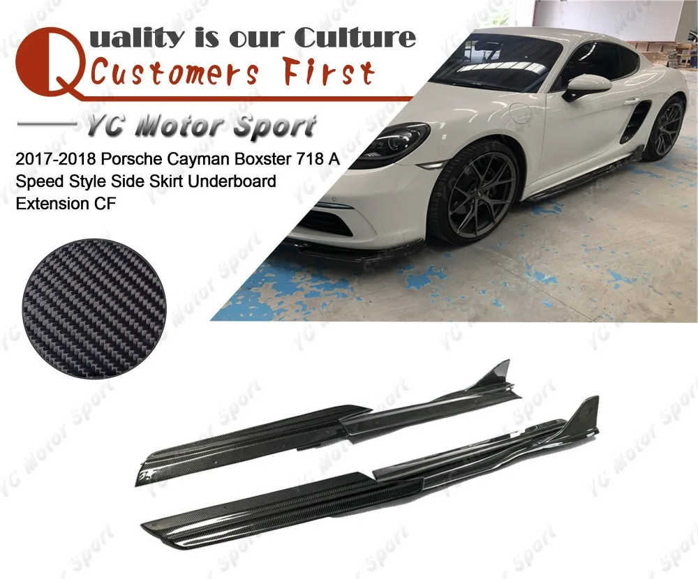 

Car Accessories Carbon Fiber Arma Style Side Skirts Kit Fit For 2017-2018 Cayman Boxster 718 Side Skirt Underboard Extension