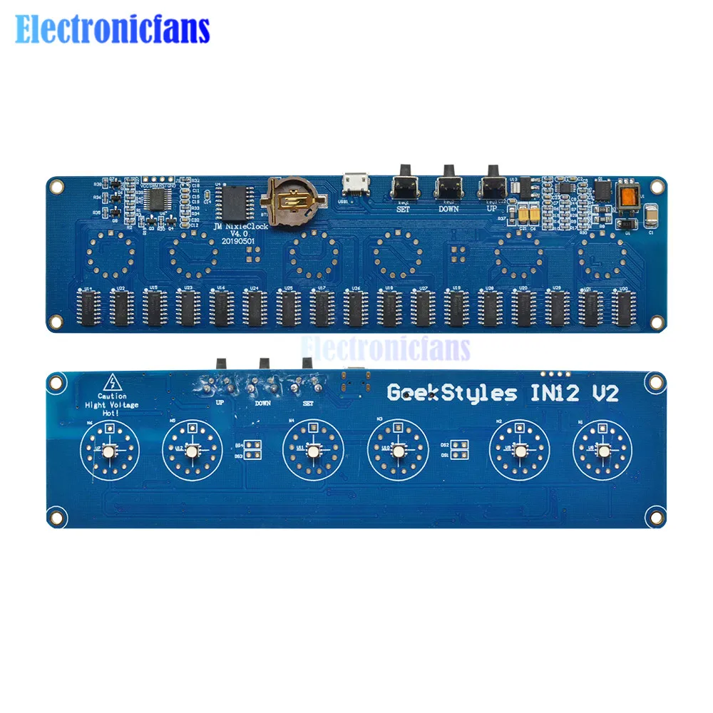 DC 12V STM8S005 Steuerung Digitaler LED-Uhrenlampen-IC-Chip mit Micro-USB-Schnittstelle IN14 Röhrenuhr-Platinenmodul für DIY – Detail 12
