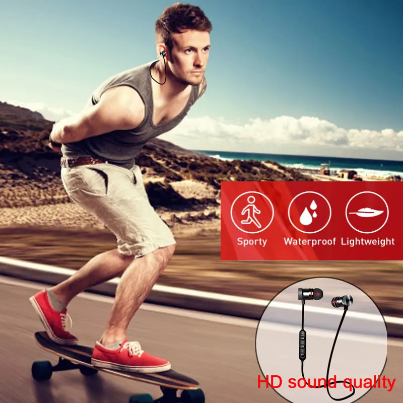 Magnetische Drahtlose Bluetooth 5,0 Kopfhörer Musik Headset Telefon Neckband Sport Ohrhörer Kopfhörer mit Mikrofon Für iPhone Samsung Xiaomi