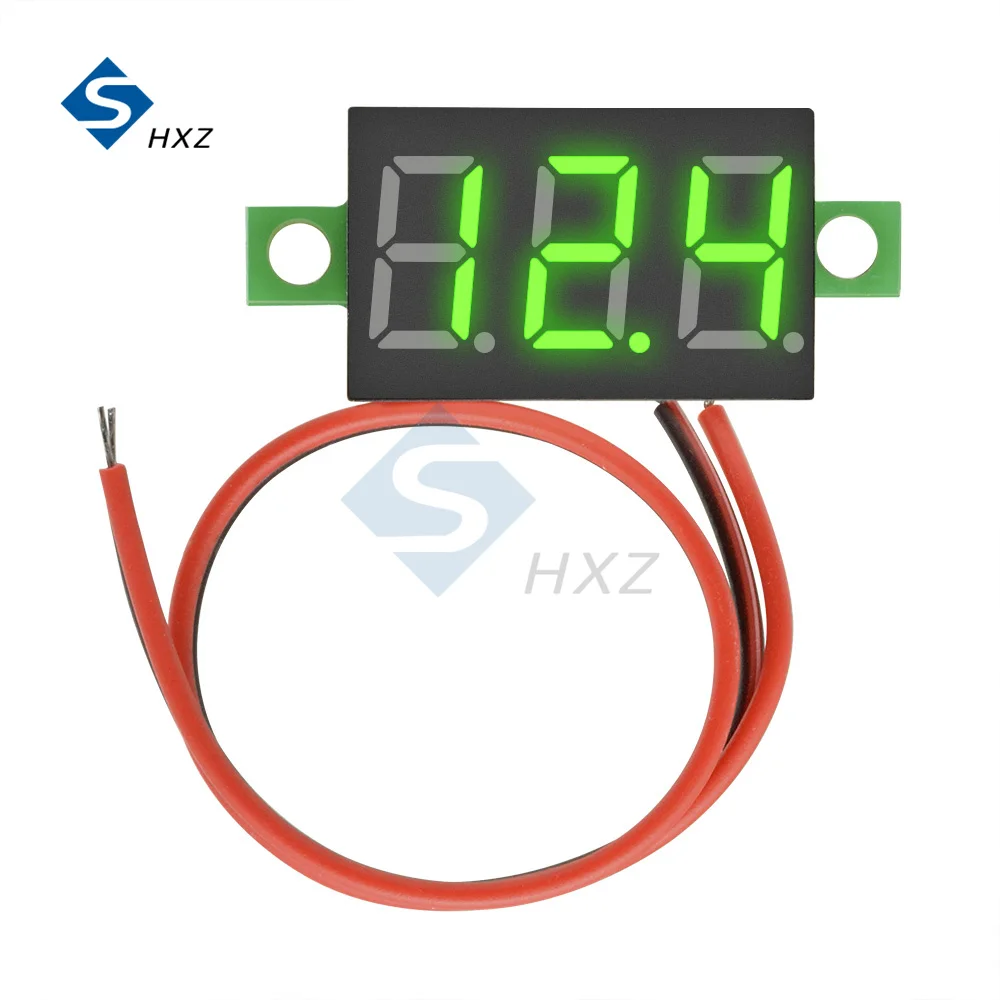 0.36 Inch DC 4-30V Voltmeter Meter Detector Monitor Tools LED Display Digital Panel 2-Wire Mini Gauge Voltage Meter Voltmeter