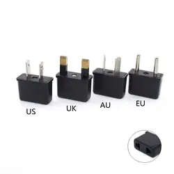 2Pcs/lot US To EU AU UK European America Plug Adapter KR EU To American AC Travel Converter Electrical Power Charger Socket