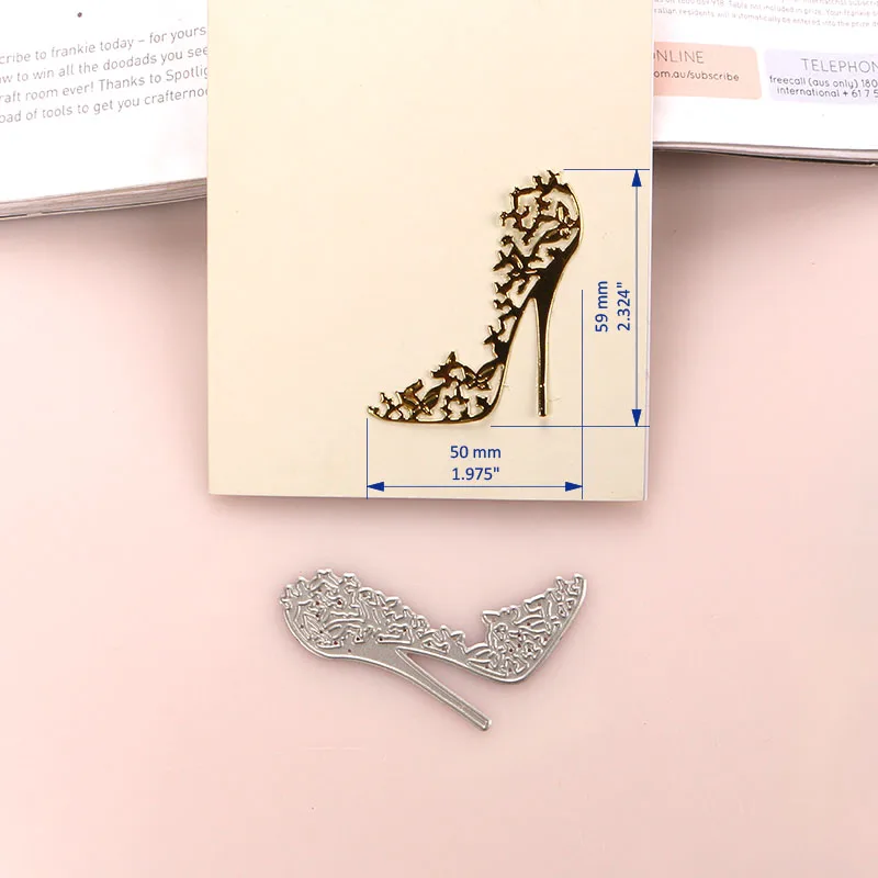 DUOFEN METAL CUTTING DIES fashion ladies high heels shoes stencil DIY Scrapbook Paper Album 2020 new