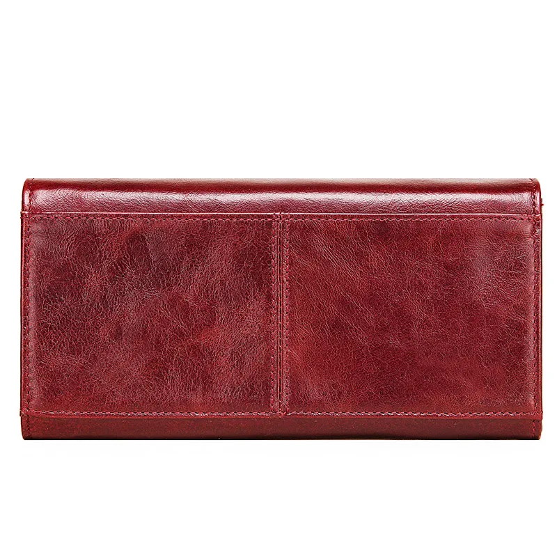 GZCZ Rfid Fashion Women Clutch Leather Wallets Long Style Multi-Functional Coin Purse Portomonee Clamp For Phone Handy Passport
