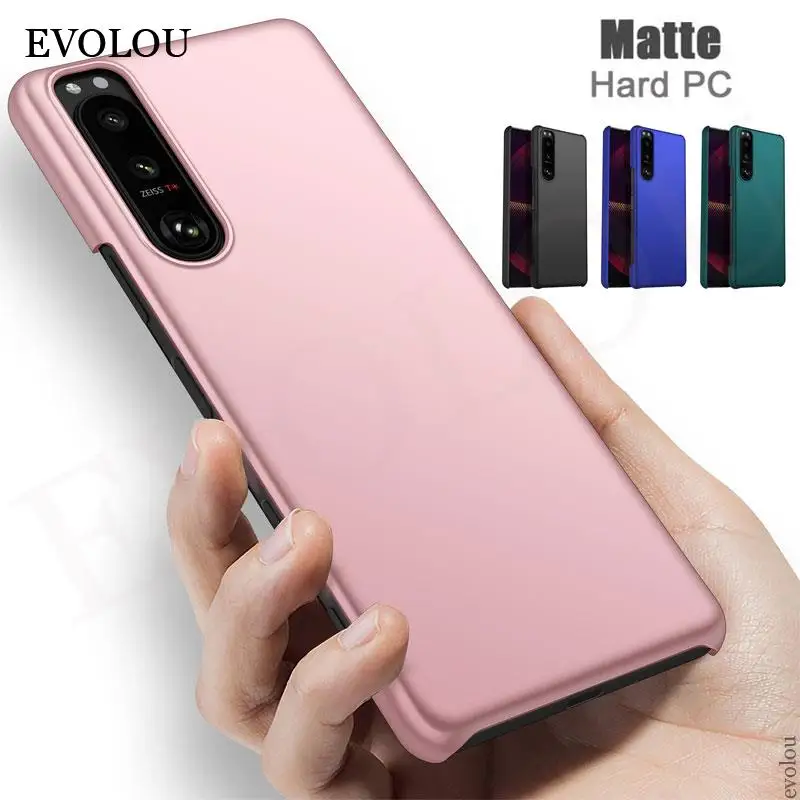 for Sony Xperia 5 III Case Frosted Hard PC Protecton Cover Shell for Sony Xperia 10 III 1 5 ACE II L4 XZ4 Pro-I Solid color Case