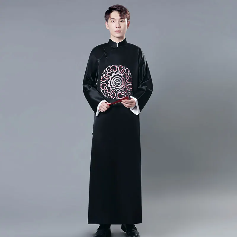 

Hanfu Male Chinese ancient Costume Traditional men Clothes crosstalk clothing TV festival Party Stage Performance garment