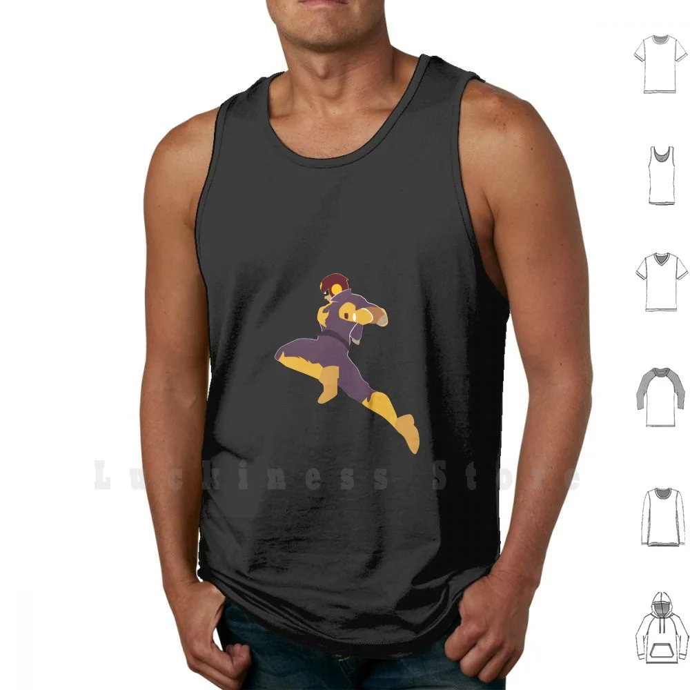 Captain Falcon Knee Tank Tops Vest Sleeveless Falcon Knee Justice Link Legend Luigi Super Smash Bros