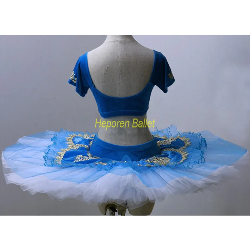 New Arrival Swan Ballet Dress For Competitio turquoise Color, Professional top and skirt Split ballet TUTU for Le Corsaire