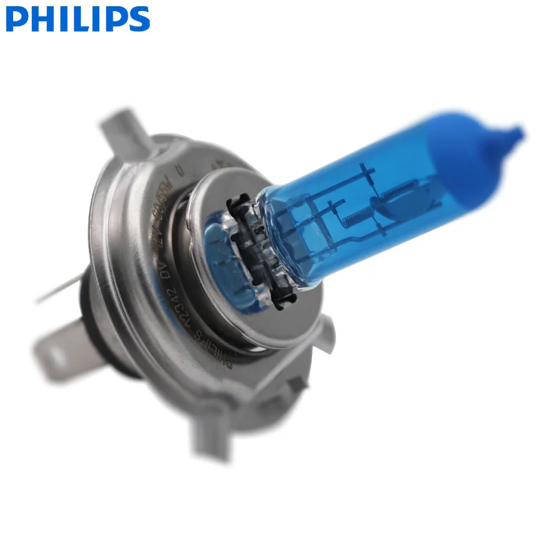 Philips Diamond Vision 9003 HB2 H4 12V 60/55W P43t 12342DVS2 5000K Cool White Light Car Halogen Headlight Hi/lo Beam (Twin Pack)