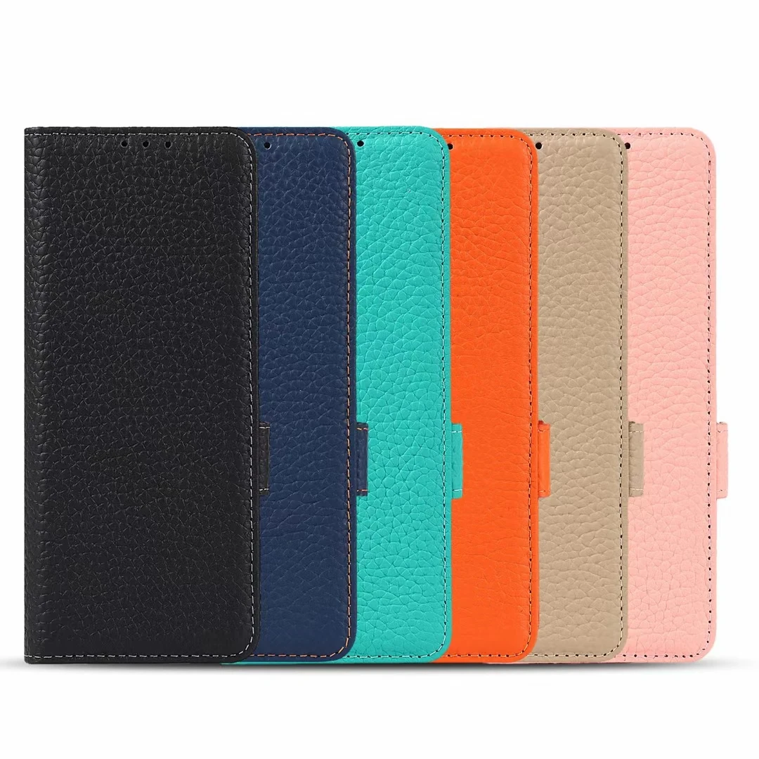 For Samsung Z Fold3 5G Genuine Leather Lychee Pattern ID &Credit Card Pencil Case