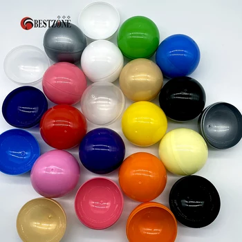 5 Stuks 75 Mm 3Inch Kleurrijke Lege Plastic Speelgoed Capsules Verrassing Bal Container Shell Voor Gashapon Automaat Kid gift Kan Openen
