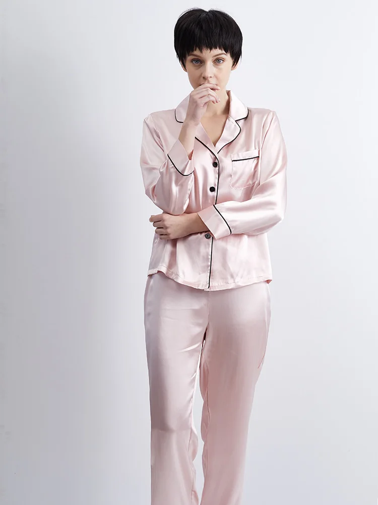 DISANGNI 100% mulberry silk long sleeve suit