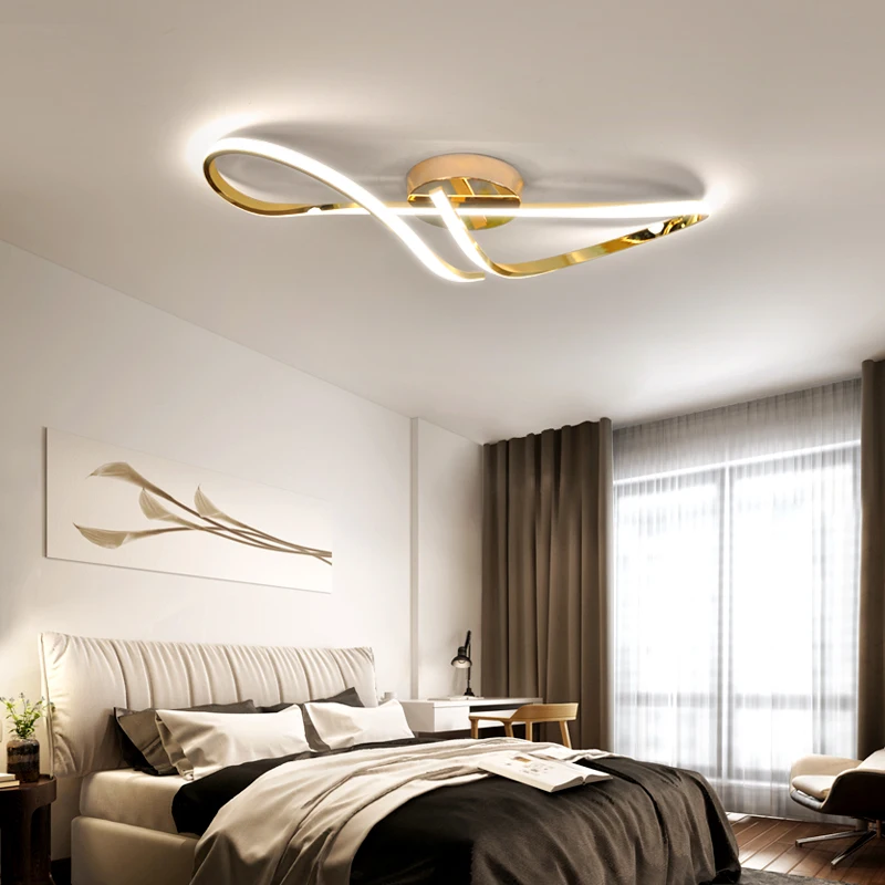 Gold chrome plating Modern led ceiling chandeleirs chandeliers for dining room living room bedroom kitchen chandelier Fixture WF