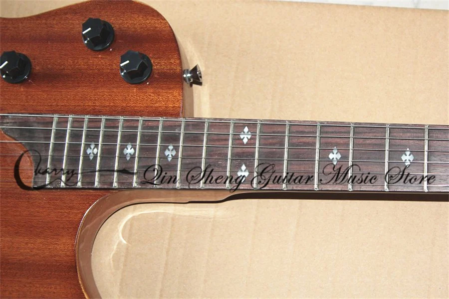 Pre-customized Irregular Electric Guitar,Semi hollow  T5 clas guitar,Mahogany Body,Chrome Buttons