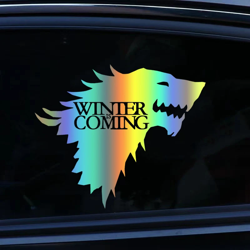 S61155# Winter Coming Die-Cut Vinyl Decal Car Sticker Waterproof Auto Decors on Car Body Bumper Rear Window Laptop Choose Size